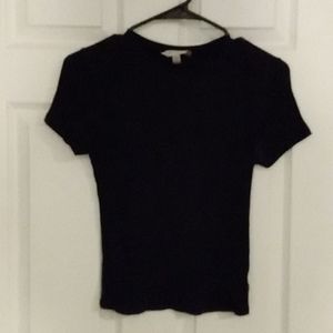 Ribbed Black T-Shirt